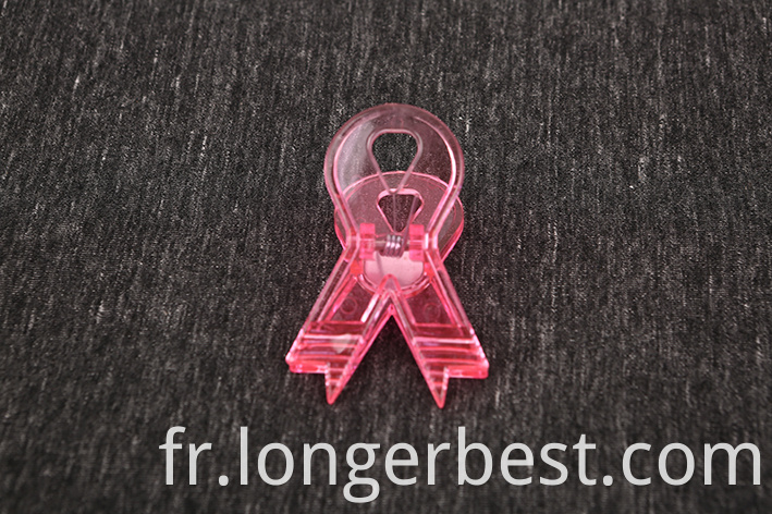 Pink ribbon magnetic clips